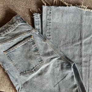 Zara High Rise Wide Leg Denim Jean